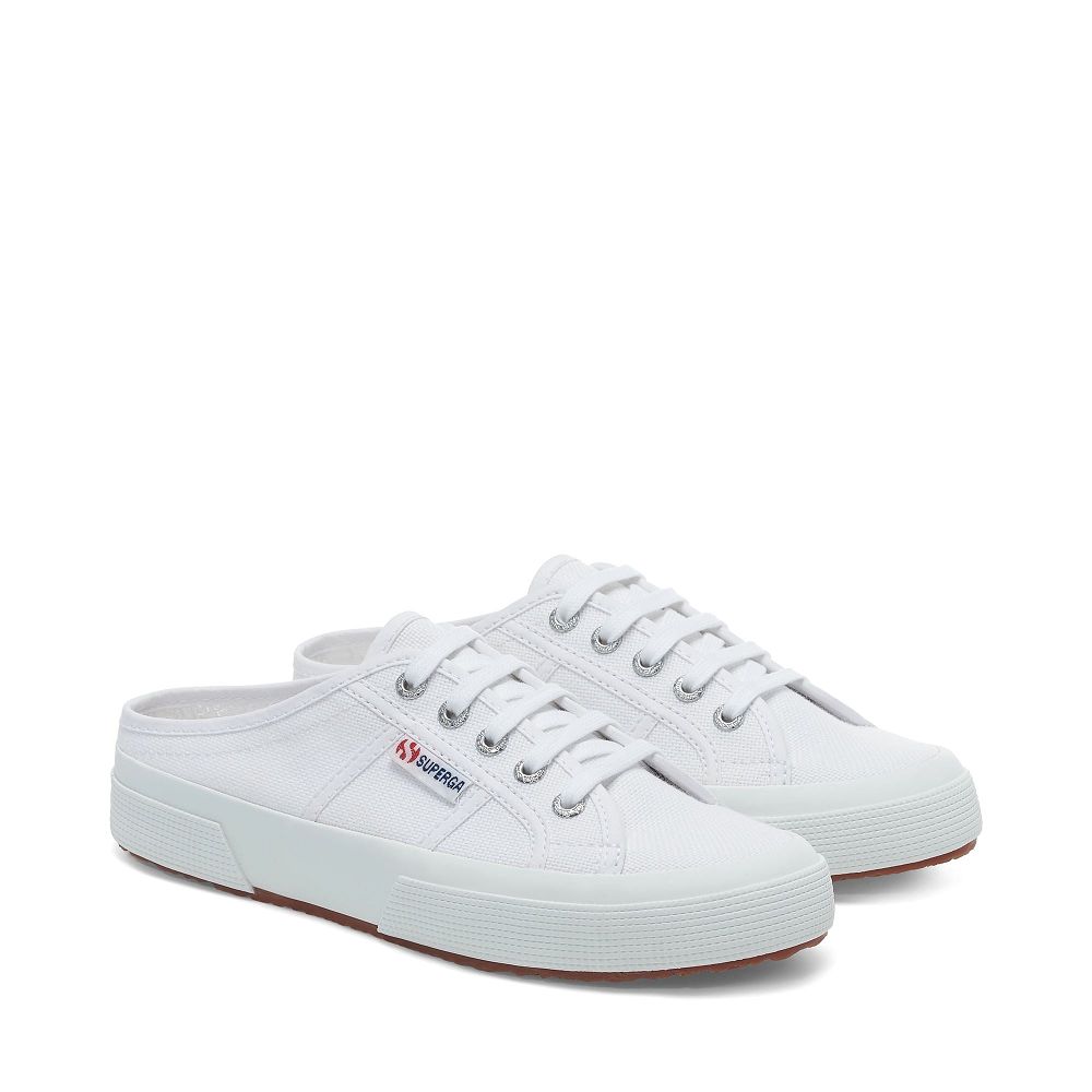 Superga 2402 Mule White Platform Sneakers - Women's Sneakers USA | US6517128